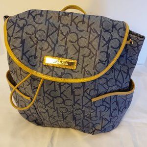 Calvin Klein Navy Blue Drawstring Back Pack